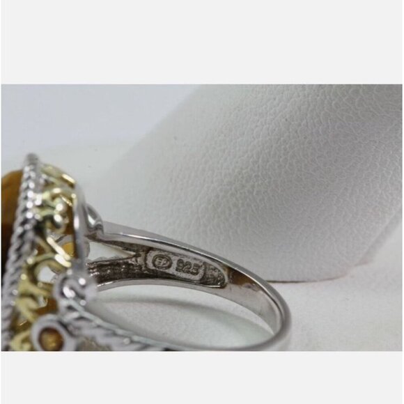 Sterling Silver Oval Faceted Tigers Eye Ring Size 7. - Picture 11 of 12